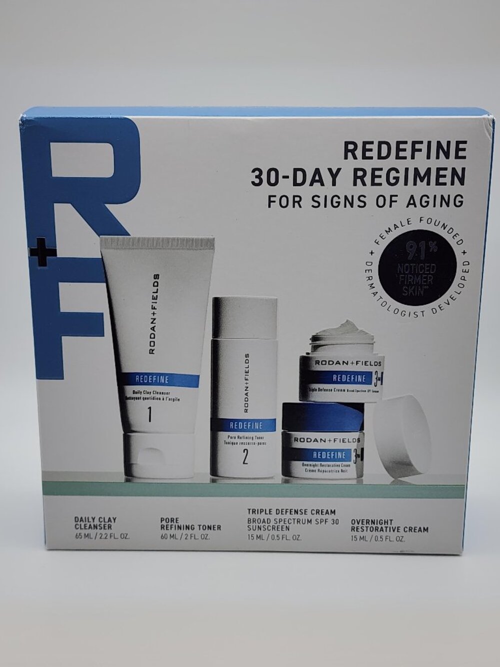 RODAN + FIELDS Redefine Regimen | 4 Product Skincare Kit - 30-day Supply